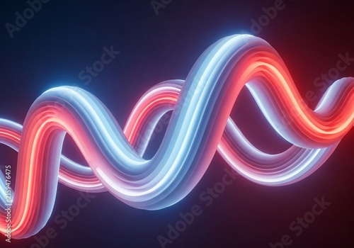 Crimson and Azure Luminescence: A Twisted Energy Flow