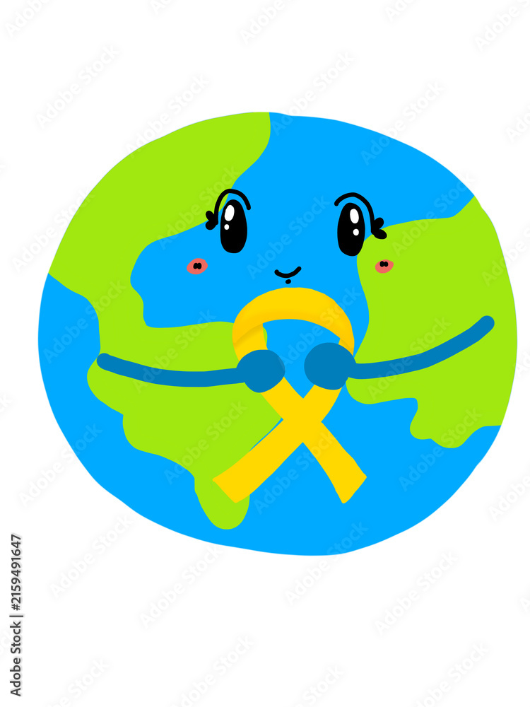 Obraz premium yellow awareness ribbon about World Suicide Prevention Day vector illustration