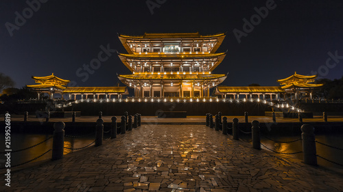 Liuye Lou Pagoda Night View, Changde Hunan China