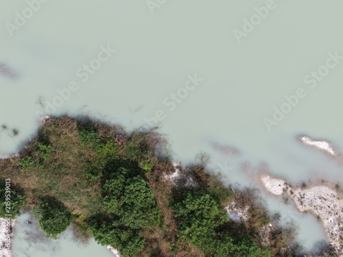 Fotografie Kaolin Lake is an artificial lake formed from a former kaolin mining area