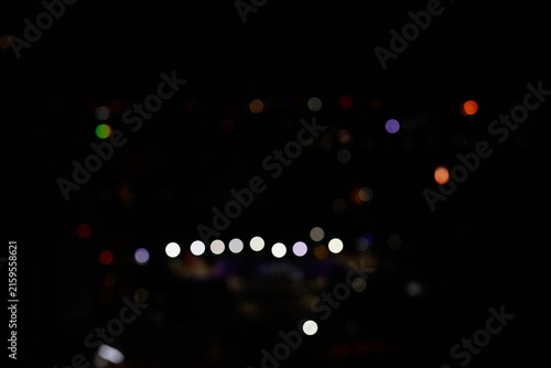 Bild auf Leinwand Blurred city lights create a dreamy nightscape