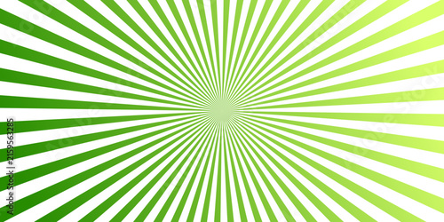 Radial green and white lines emanate from a central point, creating a dynamic burst effect suggestive of energy and growth, ideal for graphic design elements.