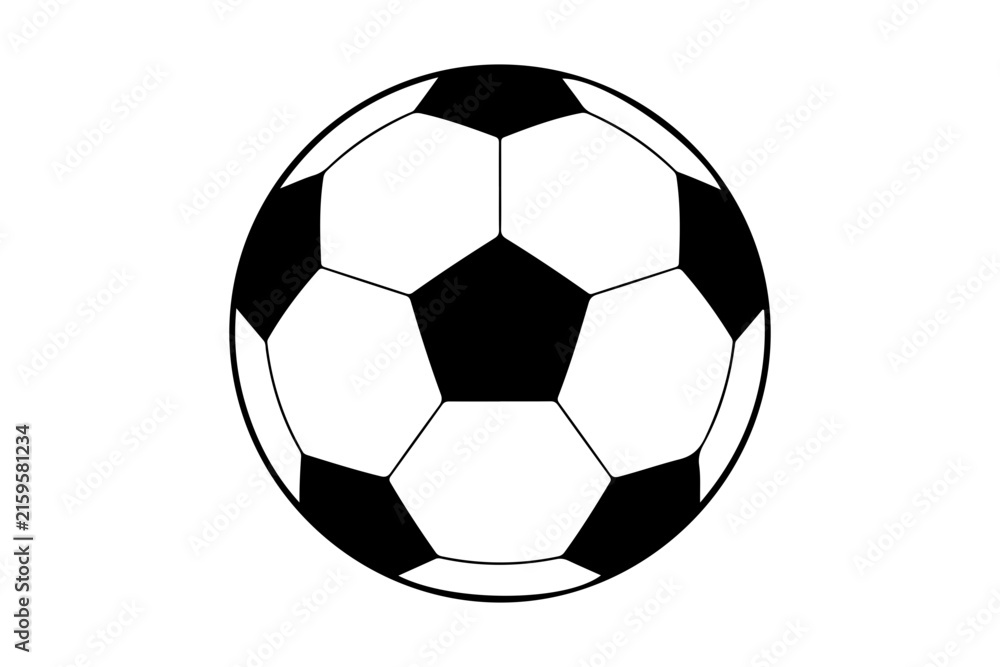 Fototapeta premium Traditional Black Soccer football Icon