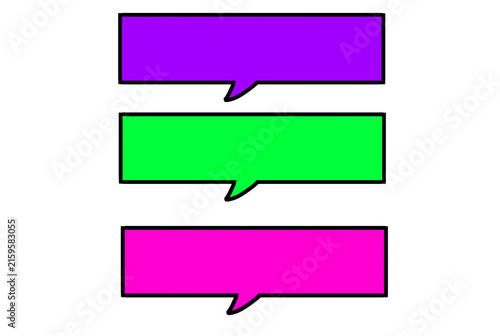 colorful speech bubbles illustration カラフル　吹き出し　イラスト