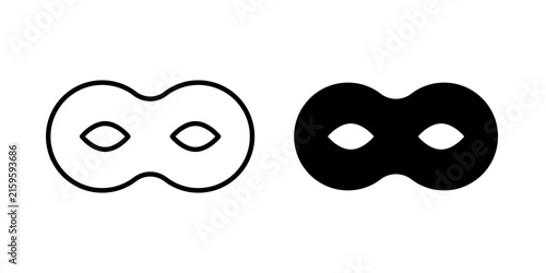 Eye mask icon editable pictograms kit