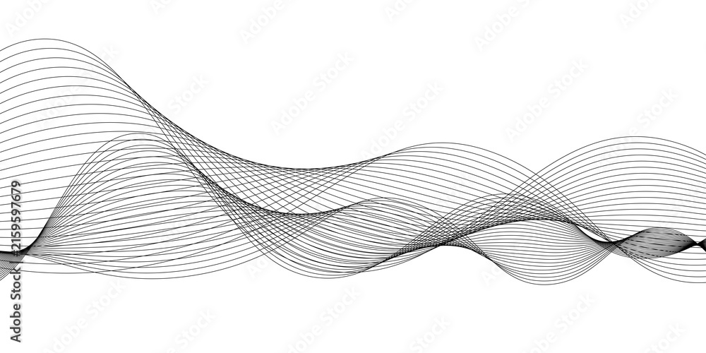 Quadro su tela Abstract wave element for design