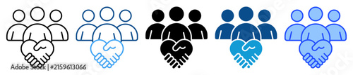 Community icon set multiple style