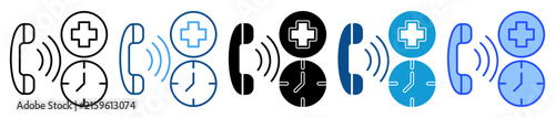 Emergency Services icon set multiple style