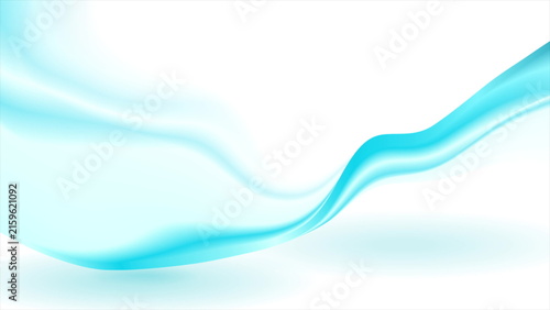 Bright blue smooth blurred wavy abstract elegant background
