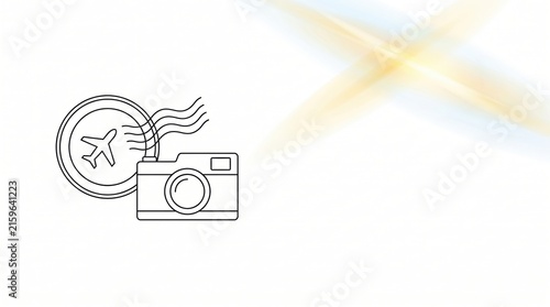 Travel Inspiration with Airplane Icon and Camera Illustration for Adventurers