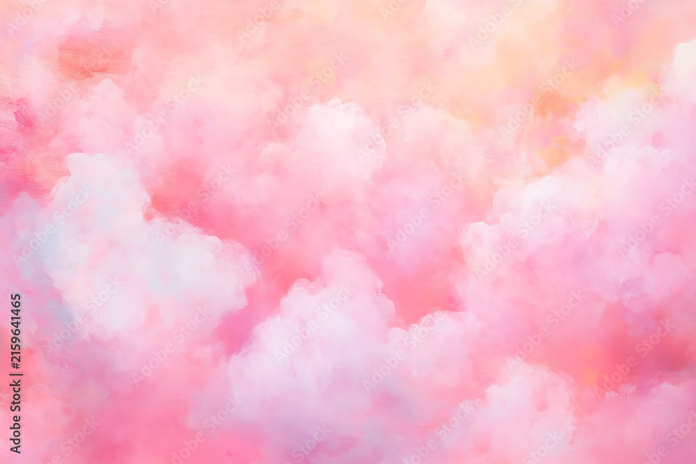 Fototapeta premium Soft pink cloudy sky