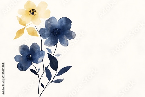 Delicate watercolor floral arrangement