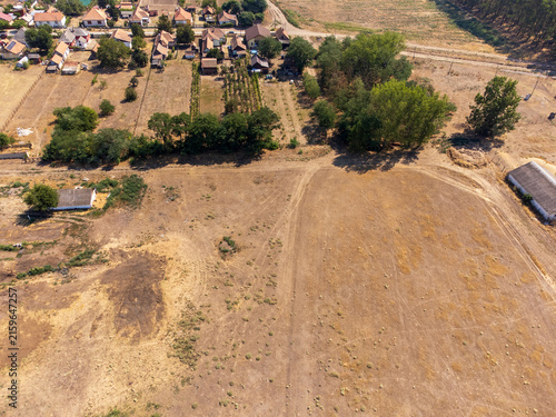 Cuadro en lienzo A striking drone photo series capturing the stark reality of climate change on t