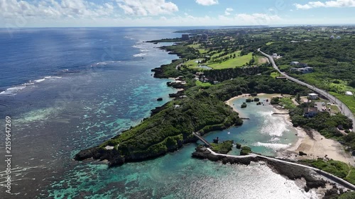 夏の沖縄宮古島 イムギャーマリンガーデン 4Kシネマティック空撮映像 リゾート観光プロモーション用