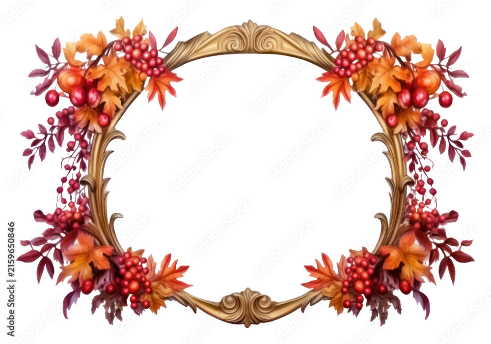 Fototapeta premium PNG Autumn white background celebration accessories.