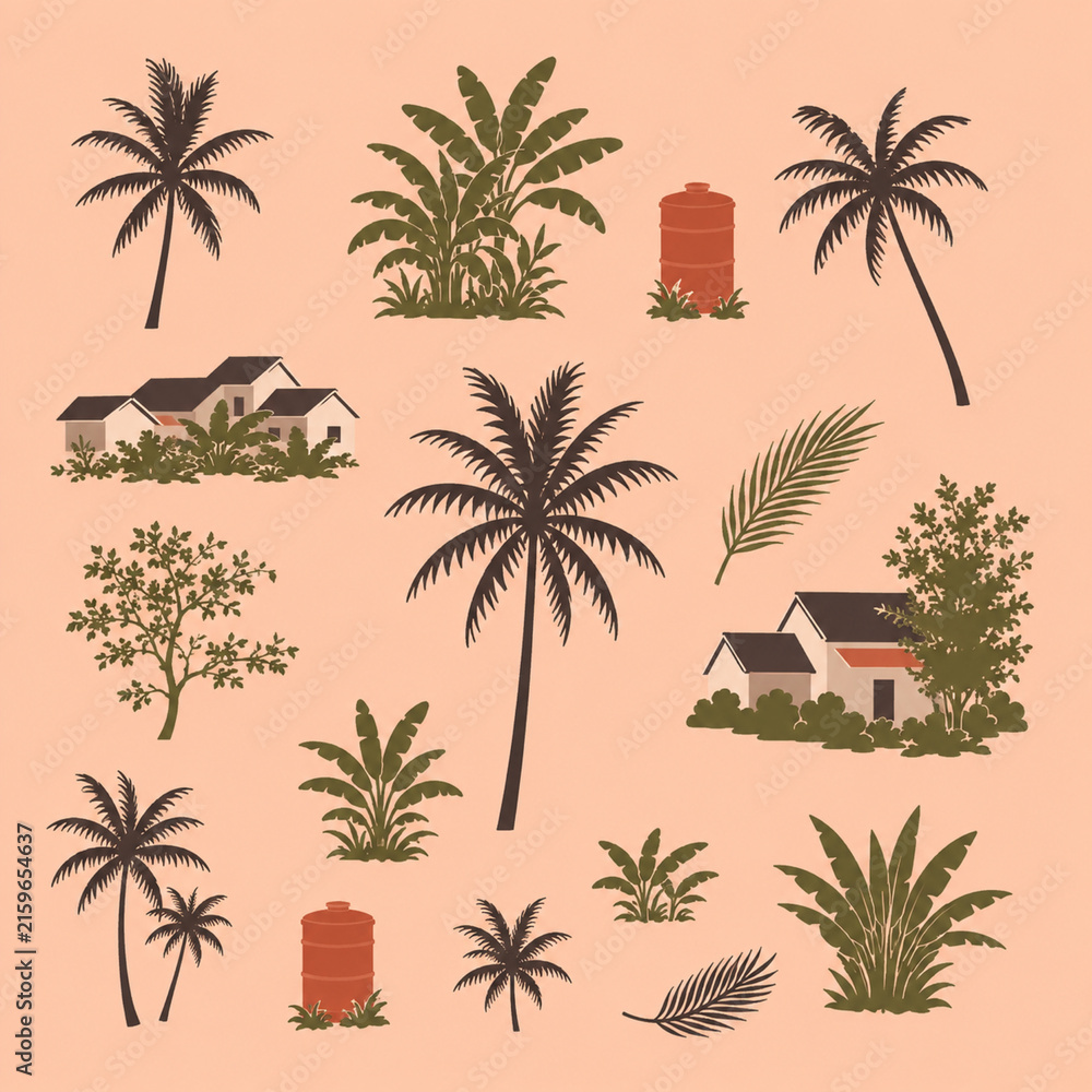 palms seamless pattern