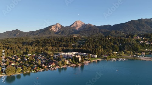 Lake Faaker See with Mittagskogel Mountain in Carinthia
