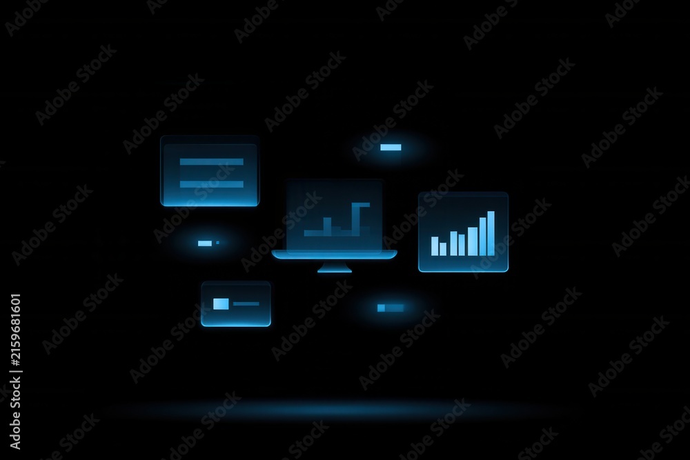 Fototapeta premium network powers log efficiency law monitor interest and interactive for coordination dashboards and automation