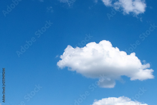 Blue sky with white clouds, macro.
