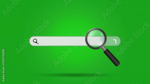 A minimalist search bar interface against a vibrant green background.