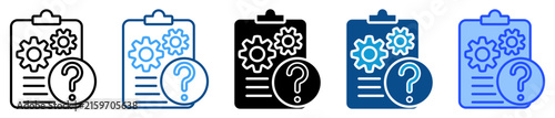 Audit documentation icon set in multiple style