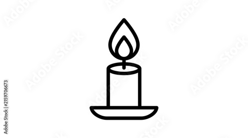 Burning candle icon vector illustration