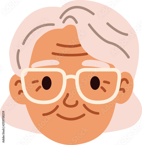 senior old woman for elderly icon