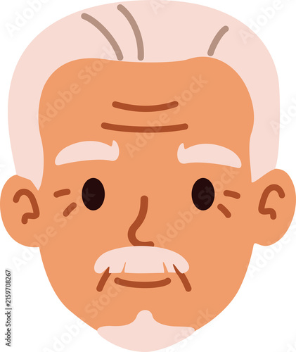 senior old man for elderly icon