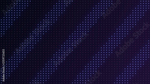 Abstract Digital Background with Moving Light Waves and Dot Matrix