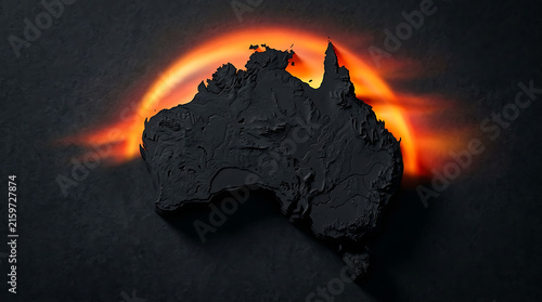 Photography Australia on Fire: A striking visual representation of Australia engulfed in flames, symbolizing intense heat, natural disasters, and environmental concerns