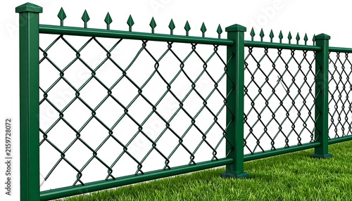 Close up view of a chain link fence with barbed wire.