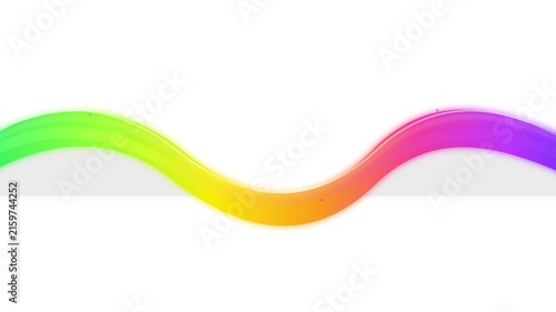 Vibrant multicolored gradient wave moves smoothly across frame in this creative digital motion animation video clip