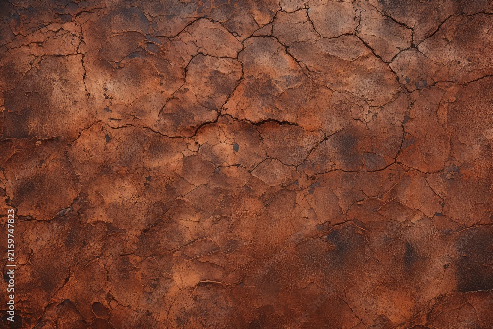 Fototapeta premium Cracked earth texture creating abstract pattern, depicting dryness and global warming