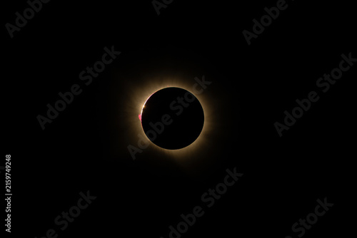 Total Solar Eclipse Totality with Baily's Beads and Solar Corona
