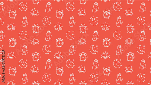 Fitness medical healing vector doodle pattern 