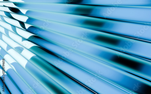 Abstract blue background with diagonal lines and soft light gradients for modern design.