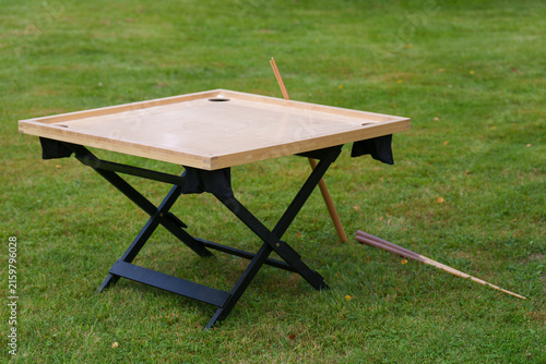 Novuss table in the garden (koroona or korona)