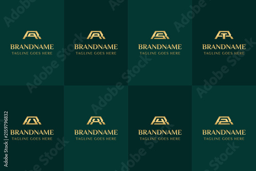 Letters RQ RR RS RT RU RX RY RZ Gold Bar Logo, symbolizing wealth, value, and premium quality