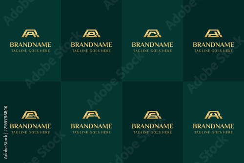Letters RA RB RC RD RE RF RG RH Gold Bar Logo, symbolizing wealth, value, and premium quality