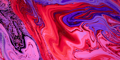 Fotografía Abstract Fashion Canvas with Dark Dye Flow Concepts