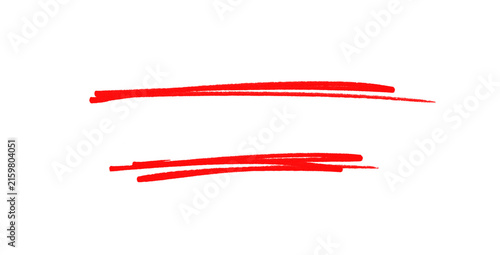 red hand-drawn marker pen stroke line on a transparent background