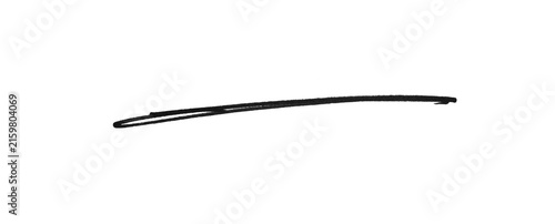 black hand-drawn marker pen stroke line on a transparent background