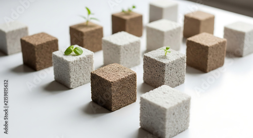 Stacked wooden blocks forming a small tower