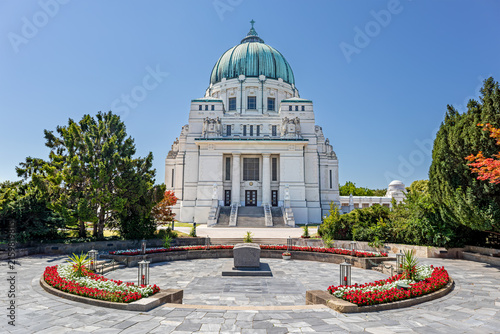 Frontal view of St. Charles Borromeo Cemetery Church at Central cemetery in Vienna (Austria)