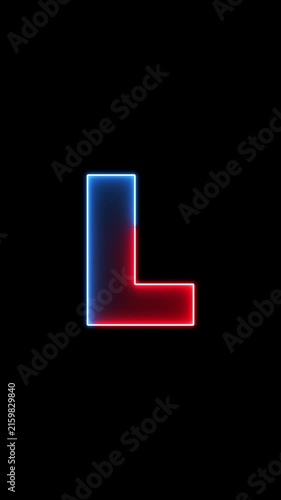 The Neon L text icon features bold, illuminated lettering with vibrant neon colors, delivering a modern, sleek aesthetic perfect for futuristic, tech-inspired designs.