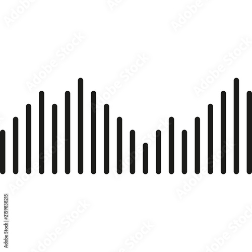 Obraz na plátne Wave bar chart statistics icon