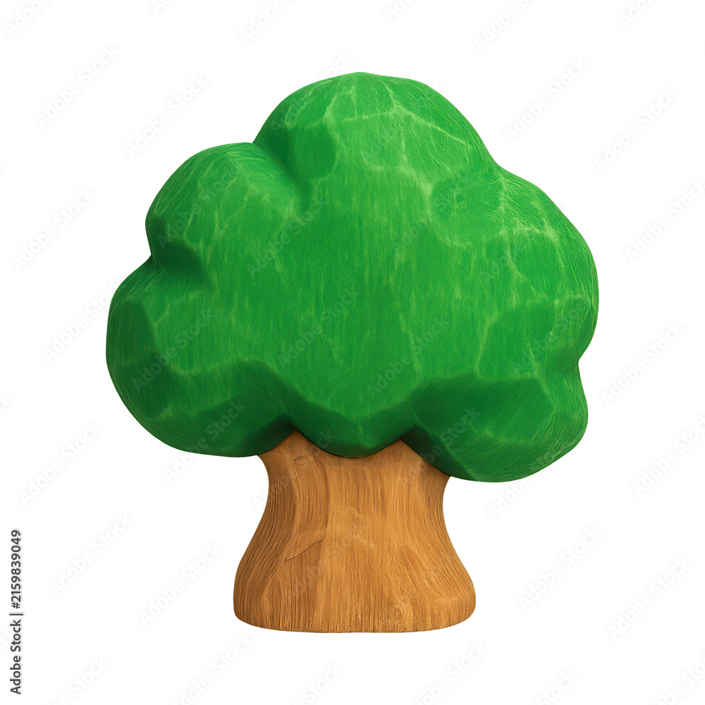 Naklejka premium PNG Cartoon tree with vibrant colors.