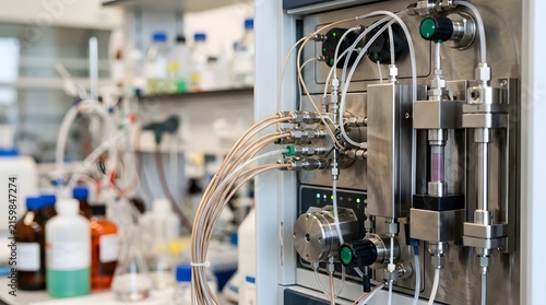 ion chromatography laboratory system with precision fluid pathways for advanced chemical analysis environmental testing water quality research and analytical measurement