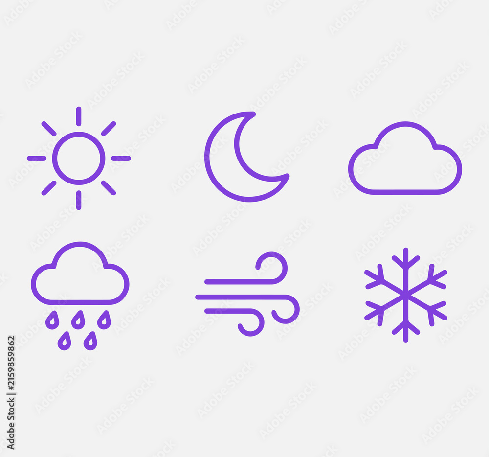 Obraz premium weather icons set