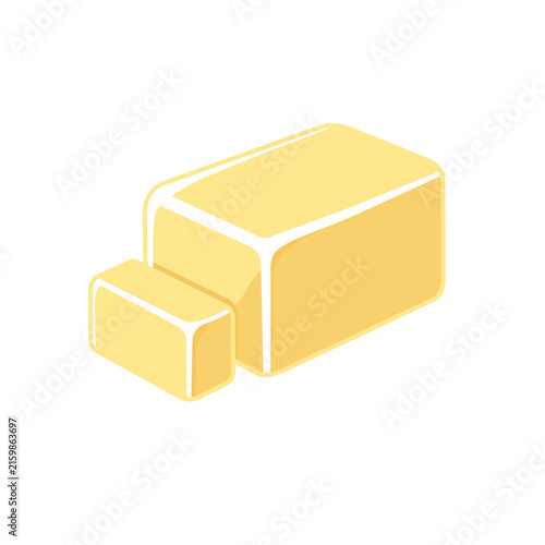 Butter slices baking cooking dairy ingredient PNG illustration